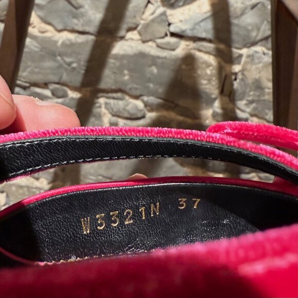 Tom Ford Fuchsia Satin Velvet Bow Pumps - Picture 10 of 12